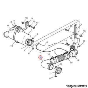 TUBO CURVA ESCAPAMENTO CAMINHÃO VOLVO