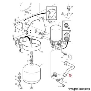 TUBO VALVULA SECADORA AR CAMINHÃO VOLVO