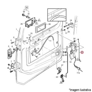 HASTE TRAVA PORTA LD CABINE CAMINHÃO VOLVO