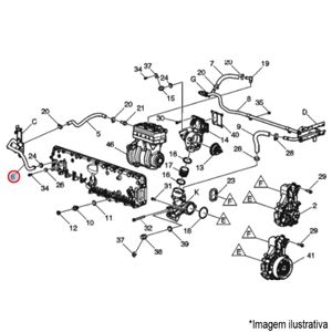 TUBO RESFRIAMENTO MOTOR CAMINHÃO VOLVO