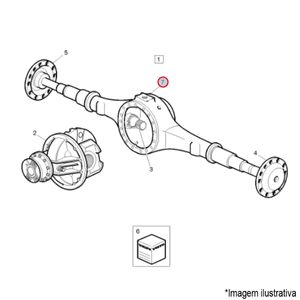 CARCAÇA EIXO TRAS. CAMINHÃO VOLVO