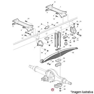 SUPORTE GRAMPO MOLA LD SUSPENSÃO TRAS. CAMINHÃO/ÔNIBUS VOLVO