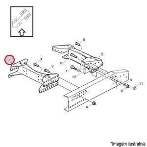 TRAVESSA CENTRAL CHASSI CAMINHÃO VOLVO
