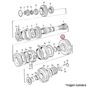 ENGRENAGEM 1ª MARCHA CAIXA CÂMBIO CAMINHÃO VOLVO