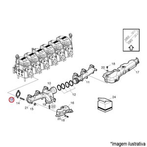 JUNTA COLETOR ESCAPAMENTO CAMINHÃO/ÔNIBUS VOLVO