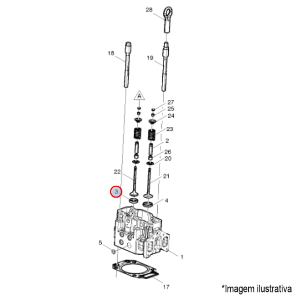 21799798-ASSENTO-VALVULA-ADMISS�O-MOTOR-CAMINH�O-�NIBUS-VOLVO