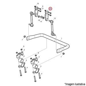 SUPORTE BIELETA BARRA ESTABILIZADORA SUSPENSÃO TRAS/TRUCK ÔNIBUS VOLVO