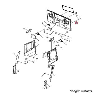 PAINEL PAREDE TRAS. CABINE CAMINHÃO VOLVO FM