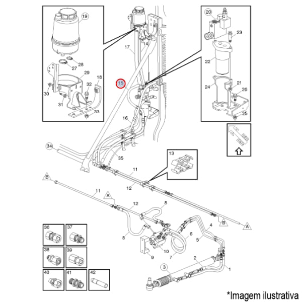 21153422-MANGUEIRA-�LEO-HIDRAULICO-DIRE��O-CAMINH�O-VOLVO-FM
