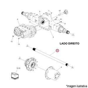 SEMIEIXO LD TRAS. CAMINHÃO VOLVO