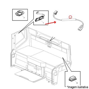 CHICOTE ELETRICO LANTERNA PAINEL PAREDE CABINE CAMINHÃO VOLVO