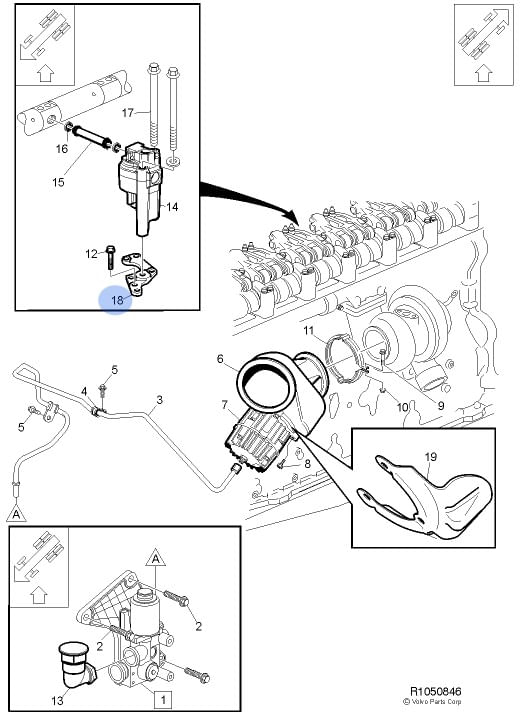 ADAPTADOR DA VÁLVULA DE CONTROLE CAMINHÃO / ÔNIBUS VOLVO - Dex Peças