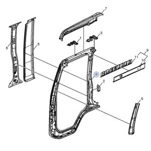 ESTRUTURA DA PORTA CAMINHÃO VOLVO VM