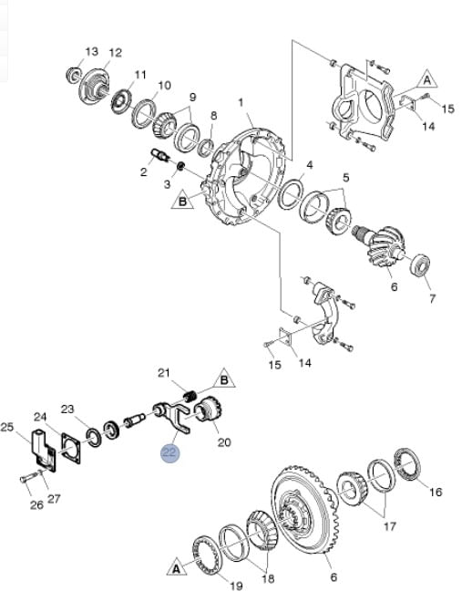 GARFO SELETOR CAMINHÃO VOLVO - Dex Peças